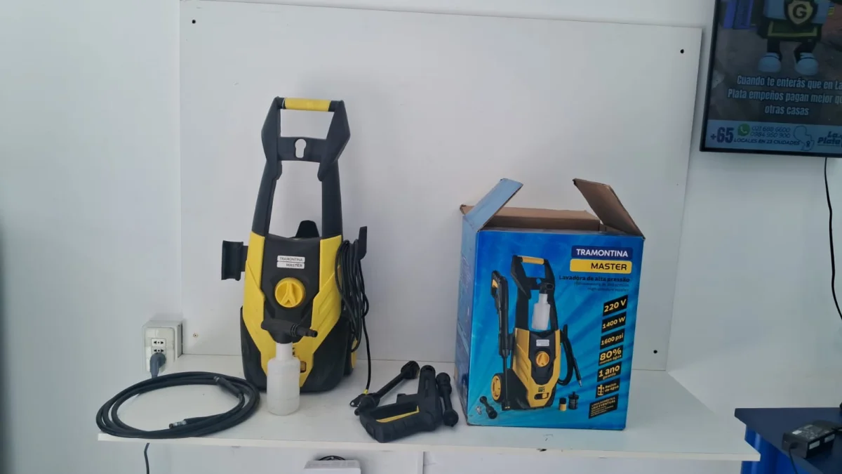 Hidro Lavadora Marca Tramontina Modelo Master Usado En Buen Estado Acc Pistola De Presion Manguera Jabonera