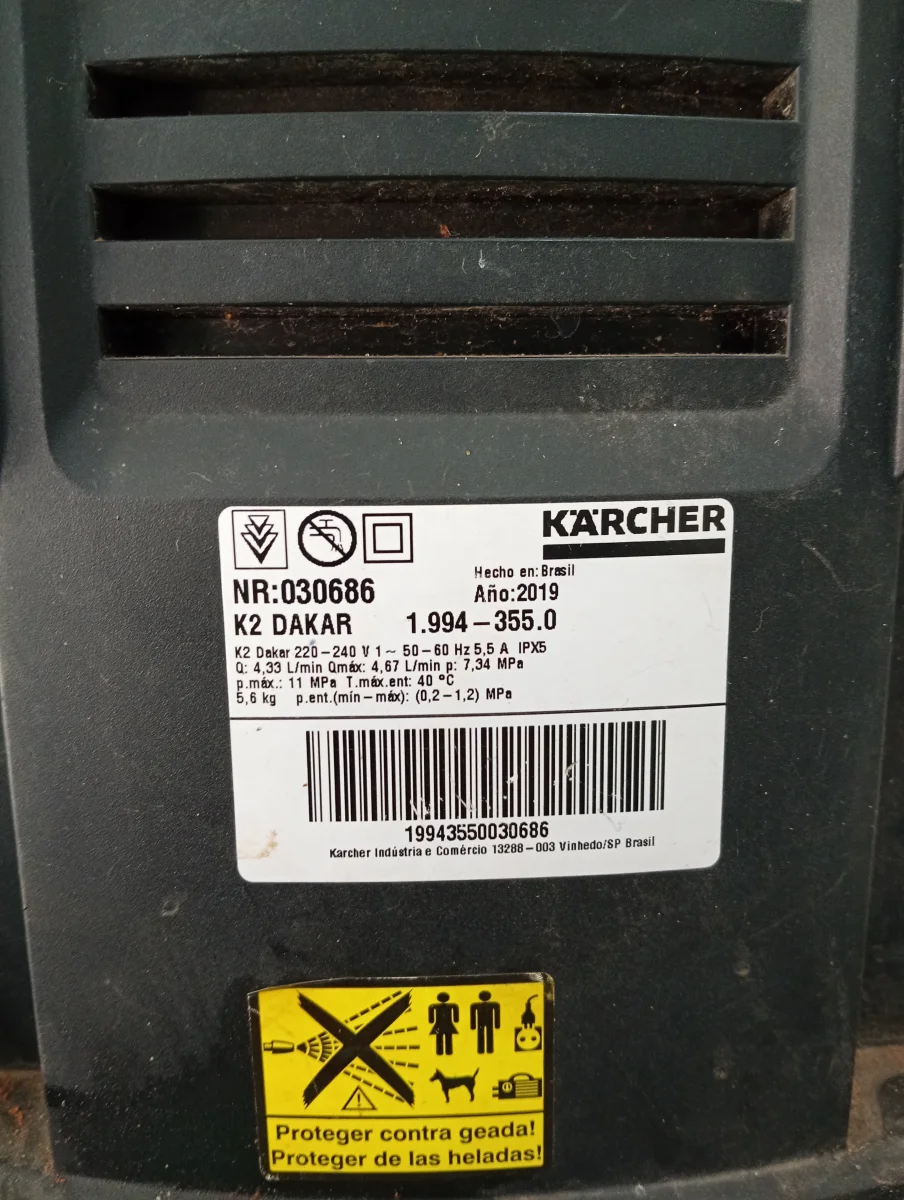 Foto 3 de Hidro Lavadora Marca Karcher Modelo K2 Dakar Usado En Buen Estado Acc PicosRueditas