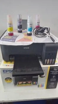 Impresora Marca Epson Modelo L3110 Usado-En-Buen-Estado Acc Cable UsbCable CorrienteCd InstalacionManualTinta Negro Cian Magenta Amarillo