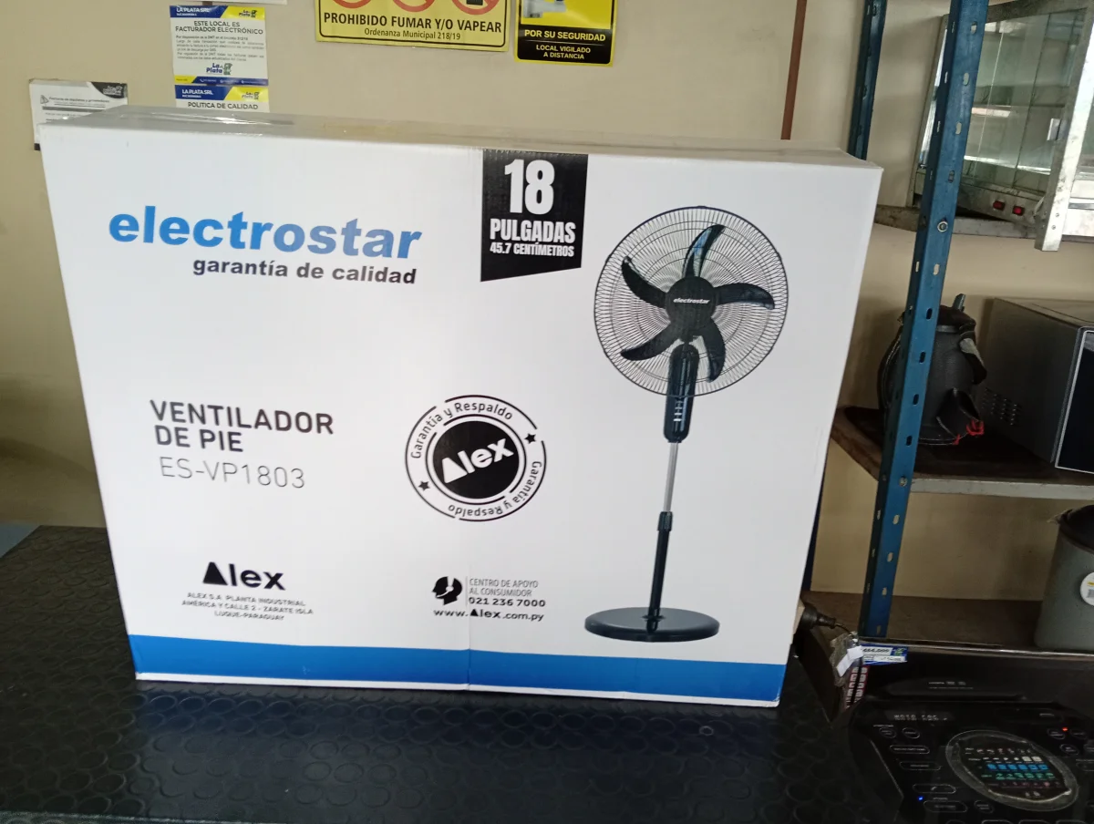 Ventilador 3 Velocidades Marca Electrostar Modelo Vp-1803 Nuevo Sin Uso Acc Caja Completo