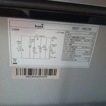 Foto 3 de Congeladora / Frezzer Marca Icona Litros 137 Modelo Ilcf-175h Usado Con Desgaste Acc CanastaLlave