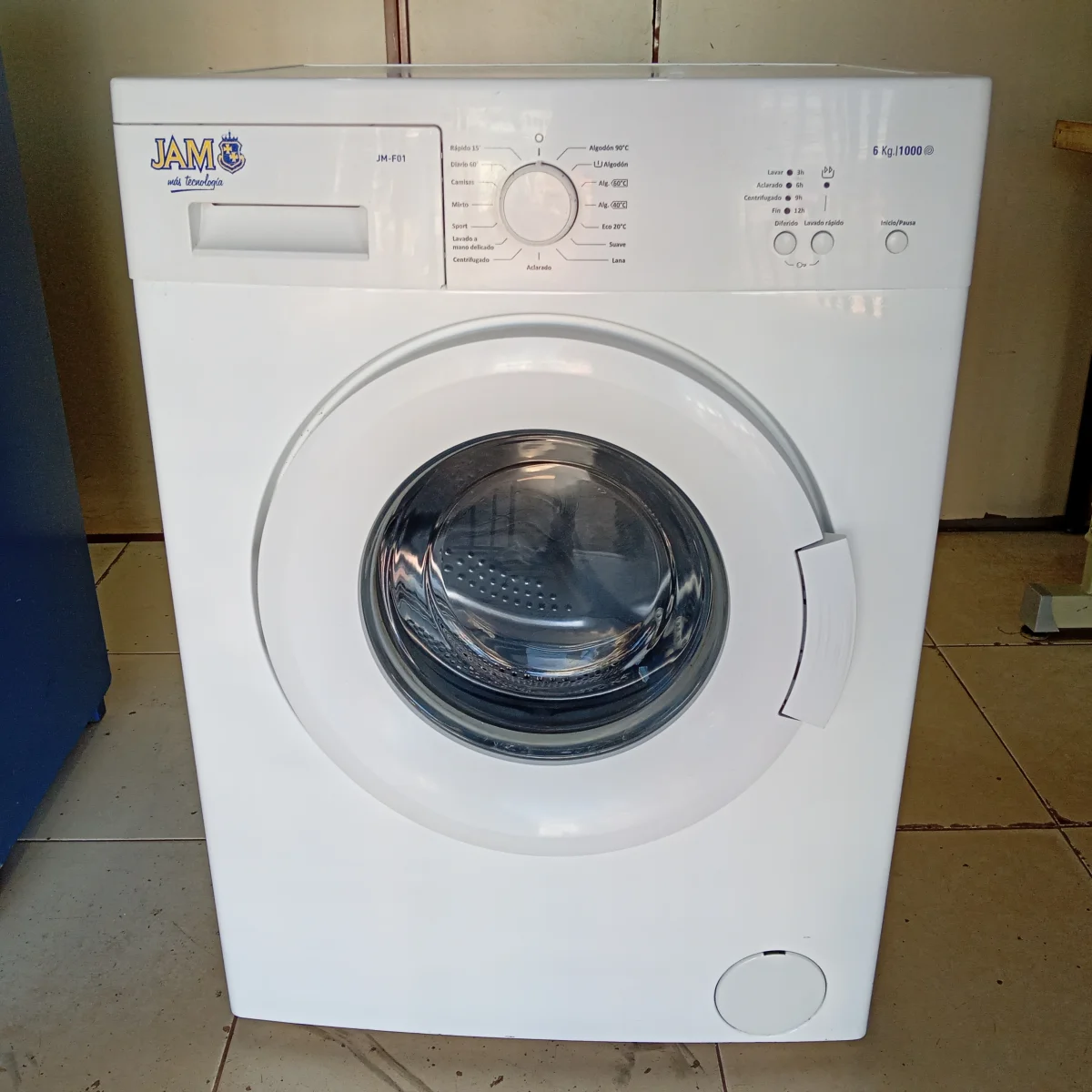 Lavarropas Cap 6 Kg. Marca Jam Modelo Jm-F01 Usado En Buen Estado Acc Manguera De Carga Y Descarga