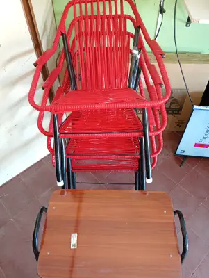 Juego De Sillones Nuevo Sin Uso Acc Sillones Color Rojo