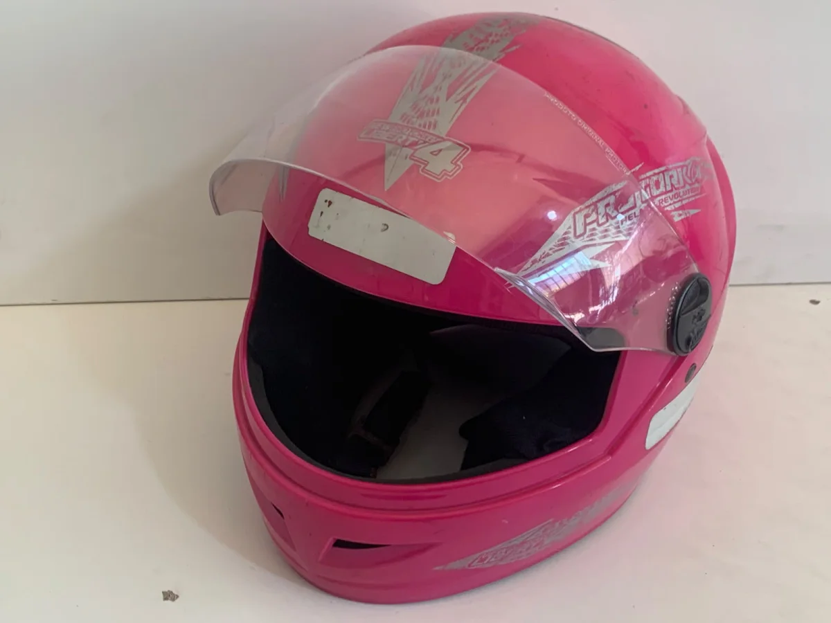 Casco P/ Moto Marca Protork Modelo New Protok Liberty 4 Usado En Buen Estado Acc Visor Transparente
