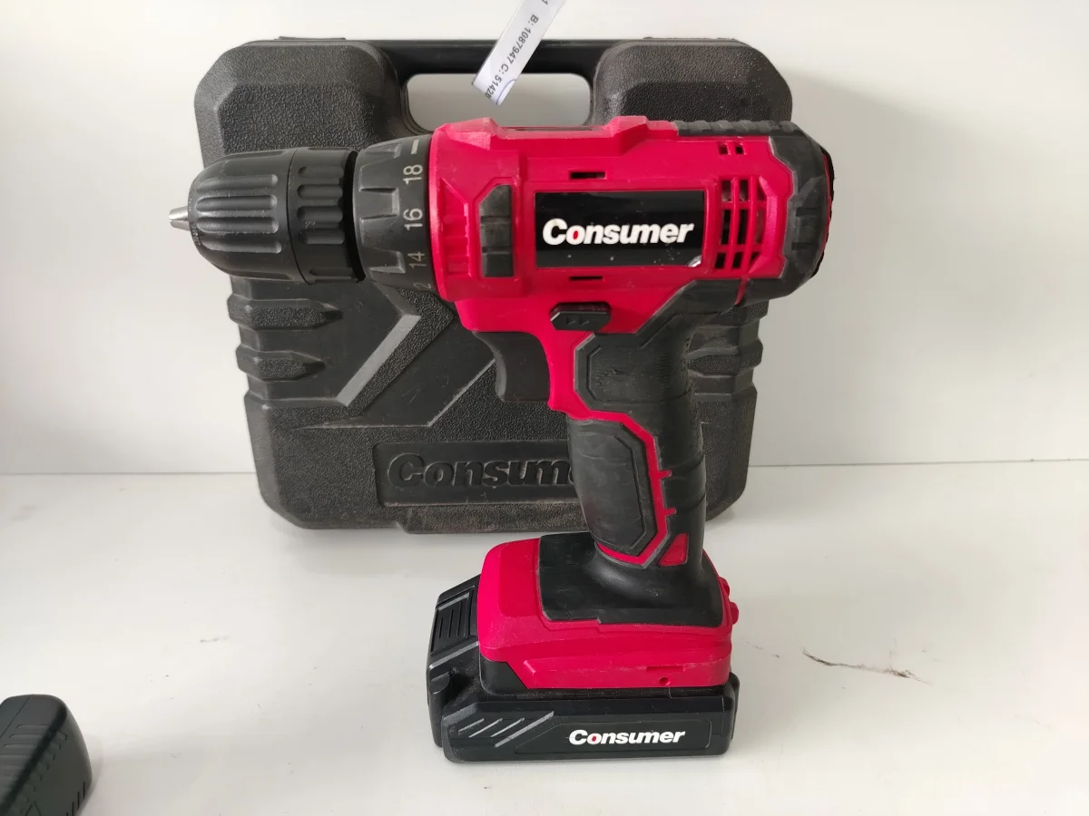 Foto 3 de Taladro Marca Consumer Modelo No Tiene Acc Cargador1 MechaEstuche Rigido Negro1 Batería 1 Luz